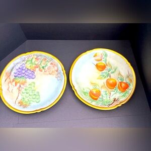 Vintage Limoges J.P. L. France Dessert Plates Signed by Floyd
